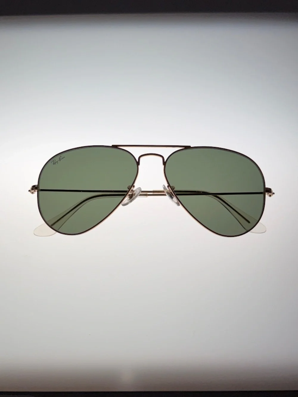 Ray-Ban~Aviator Classic~RB3025~Gold Frame:Green Lenses~Size 55-14